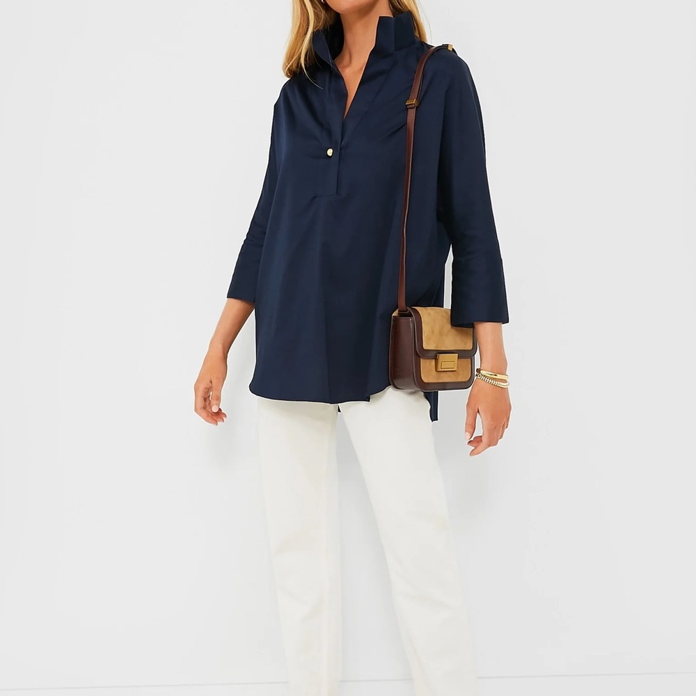 Tuckernuck Navy Willow Blouse NEW - Size XXS